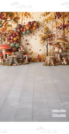 Tło fotograficzne „Jesienny las – magiczne grzybki” | UB_871